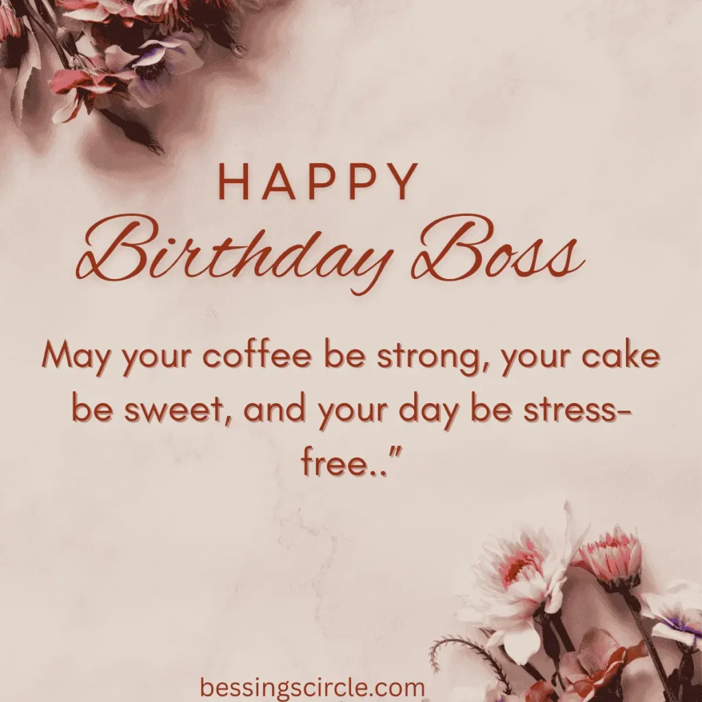 Professional funny birthday wishes for boss written on card