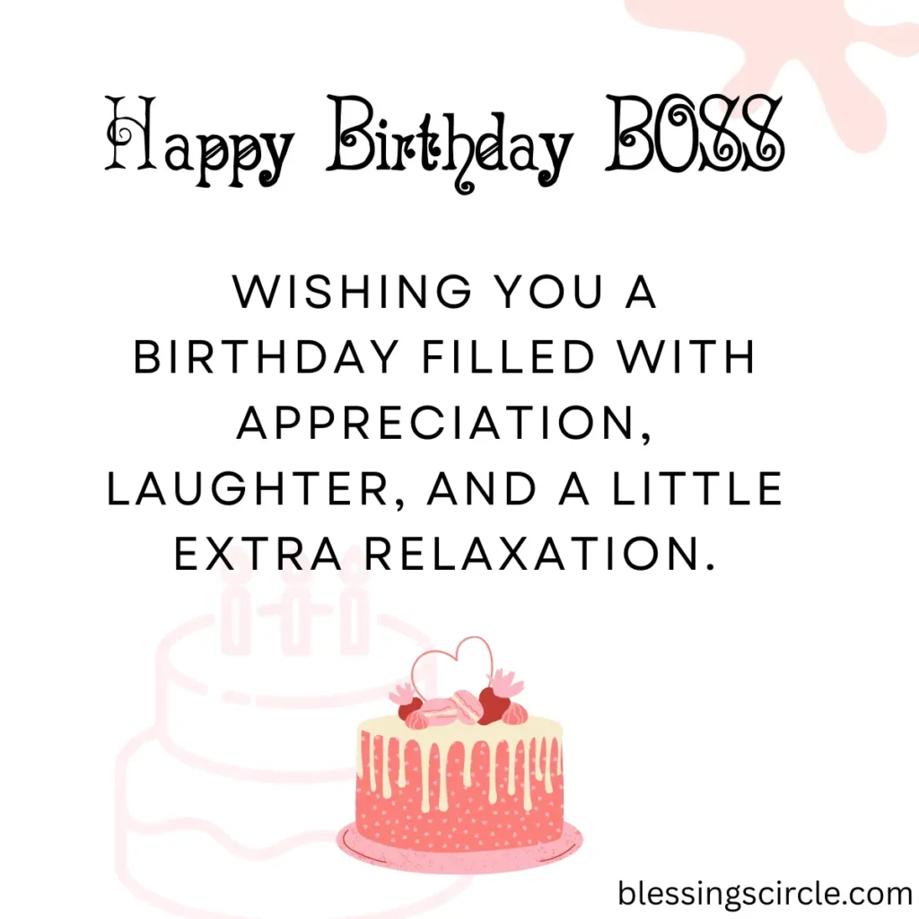 Funny boss birthday quote used in workplace celebration image